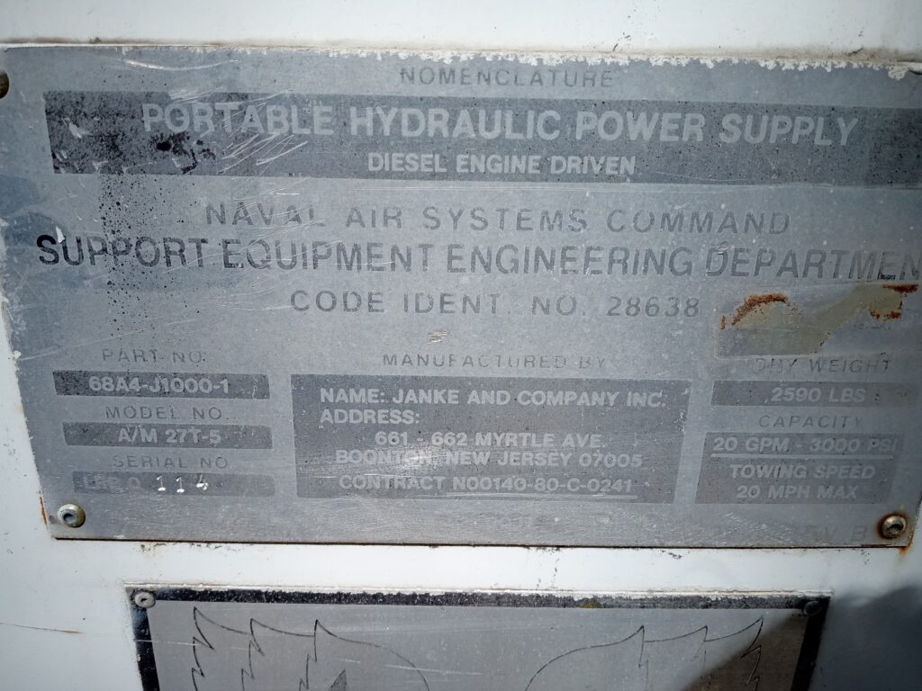 Hydraulic Mule / Hydraulic Power Supply